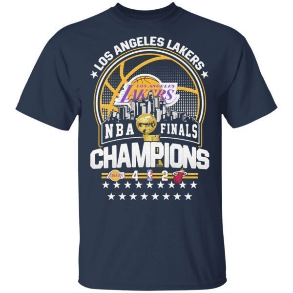 Los Angeles Lakers 4 vs 2 Miami Heat Nba Finals Champions T-Shirt