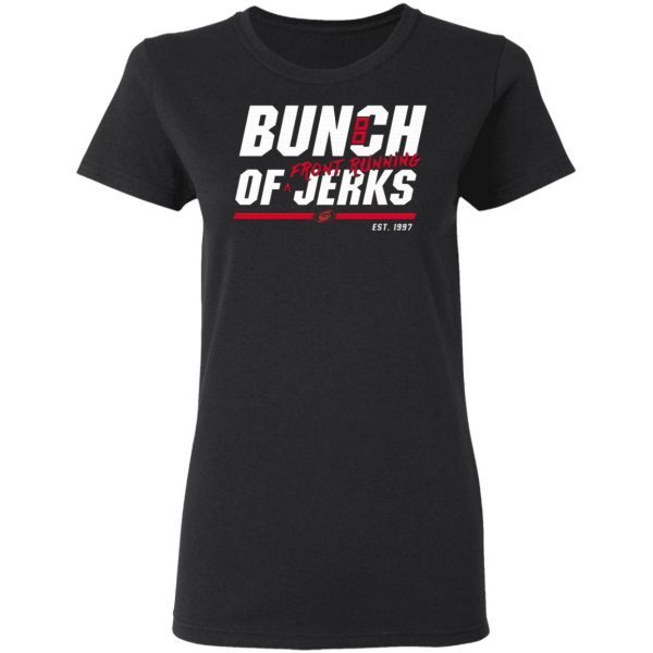 Carolina Hurricanes Bunch Of Jerks Front Running Youth Kids T-Shirt