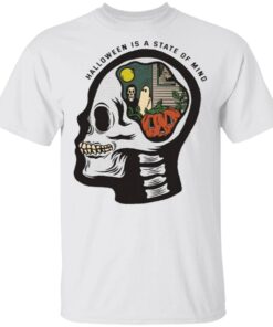 Halloween Is A State Of Mind Skull T-Shirt