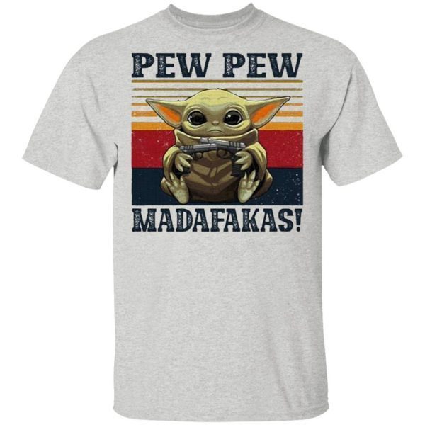 Baby Yoda Pew Pew madafakas vintage T-Shirt