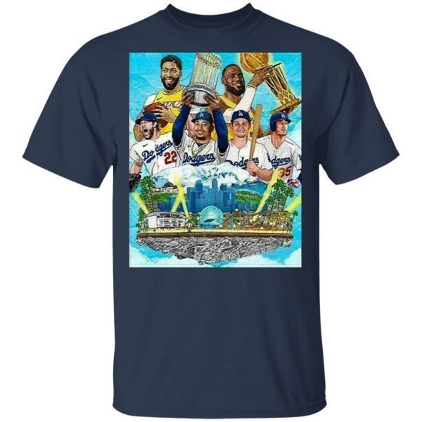 Los Angeles Lakers And Los Angeles Dodgers Champions 2020 Player T-Shirt