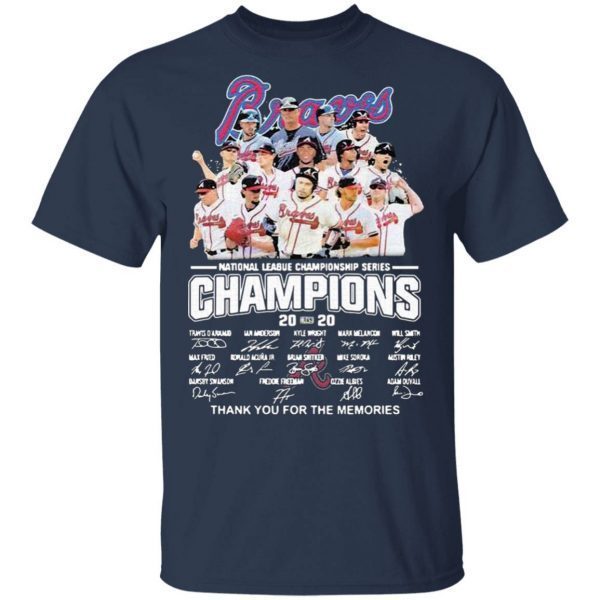 Atlanta Braves National League Championship Series Champions 2020 Thank You For The Memories Signatures T-Shirt