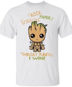 Baby Groot Rock paper scissors throat punch I win T-Shirt