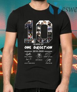 10 years of one direction 2010 2020 signatures T-Shirts