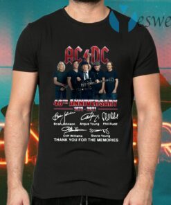 AC DC 48th Anniversary 1973-2021 Thank You For The Memories T-Shirts