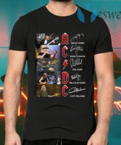 AC DC band signatures members T-Shirts