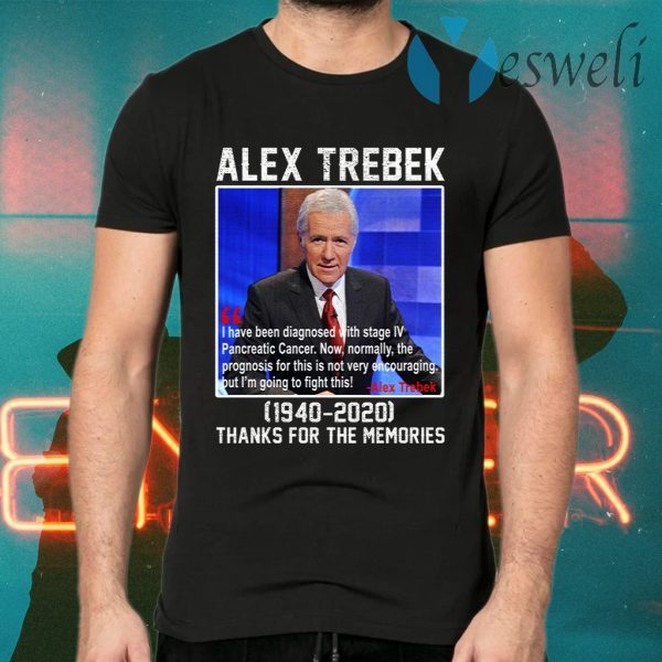 Alex Trebek 1940 2020 Thanks For The Memories T-Shirts