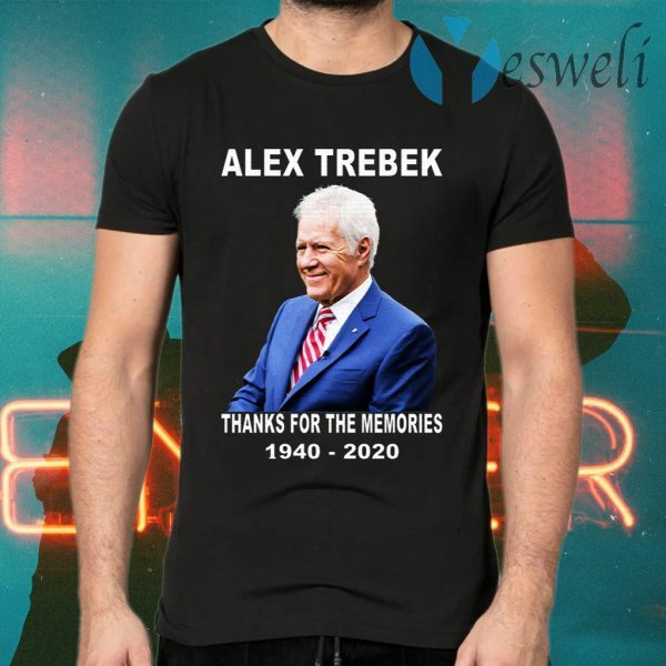 Alex Trebek Thanks For The Memories 1940 2020 T-Shirts