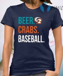 Beer Crabs Baseball T-Shirt