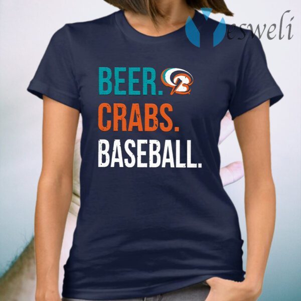 Beer Crabs Baseball T-Shirt