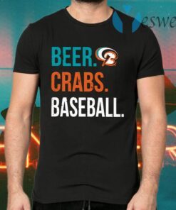 Beer Crabs Baseball T-Shirts