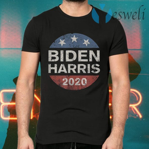 Biden Harris 2020 Vintage Button T-Shirts