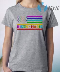 Biden Harris LGBT Rainbow USA Flag 2020 T-Shirt