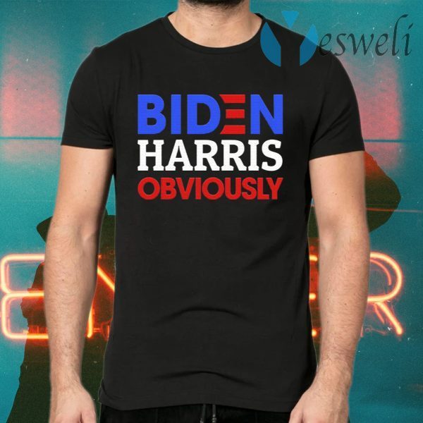 Biden Harris Obviously 2020 Democrat President Election 2020 Biden Supporter T-Shirts