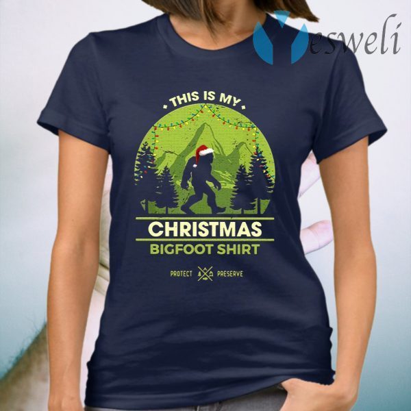 Bigfoot Santa This Is My Christmas Bigfoot T-Shirt