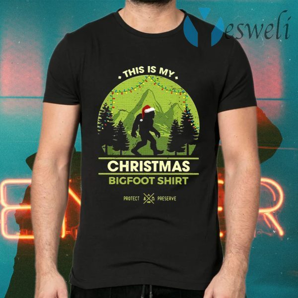 Bigfoot Santa This Is My Christmas Bigfoot T-Shirts