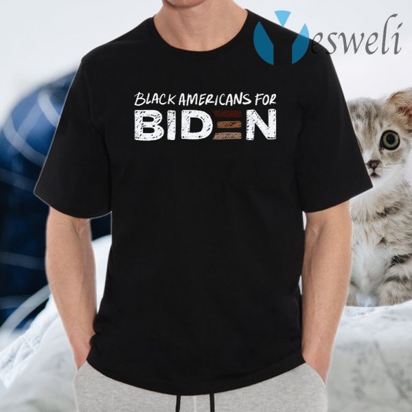 Black Americans For Biden Black T-Shirts