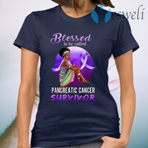 Blessed Pancreatic Cancer Survivor African American Womens T-Shirt