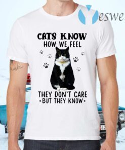 Cats Know How We Feel They Don't Care But They Know T-Shirts