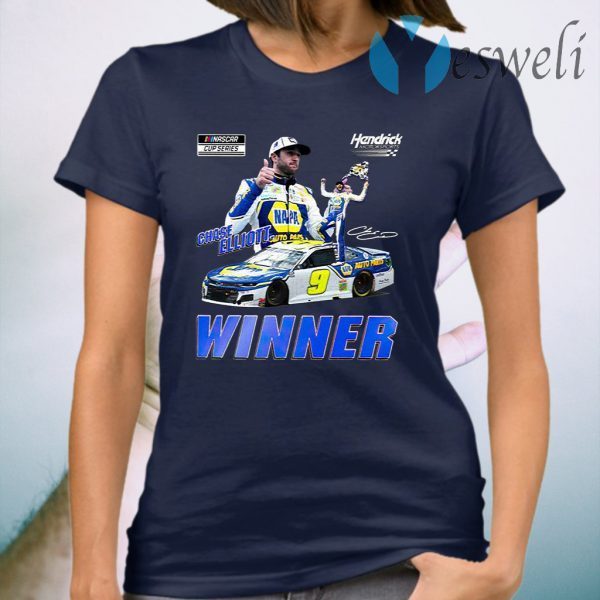 Chase Elliott Hendrick Motorsports Winner Signature T-Shirt