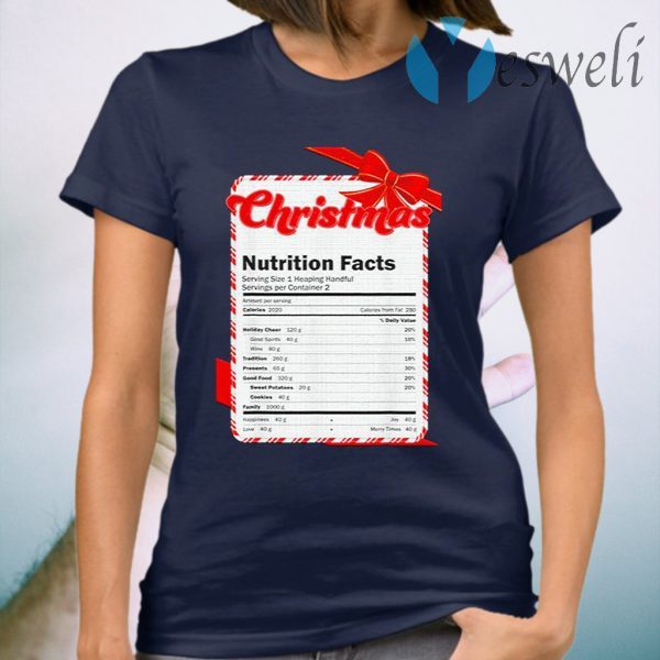 Christmas Nutrition Facts Value T-Shirt