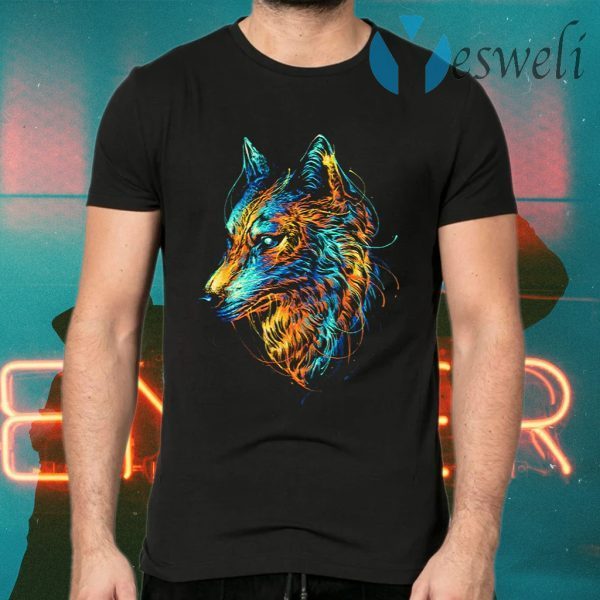 Colourful Wolf T-Shirts