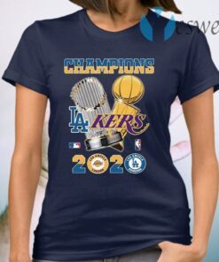 Cups Champions Los Angeles Dodgers Los Angeles Lakers 2020 T-Shirt