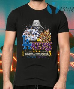 Dodgers Lakers 2020 NBA Champions World Series Champions All For One One For All T-Shirts