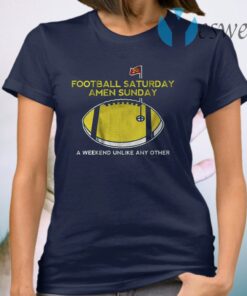 Football saturday amen sunday T-Shirt