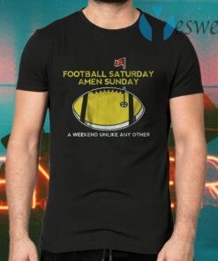 Football saturday amen sunday T-Shirts