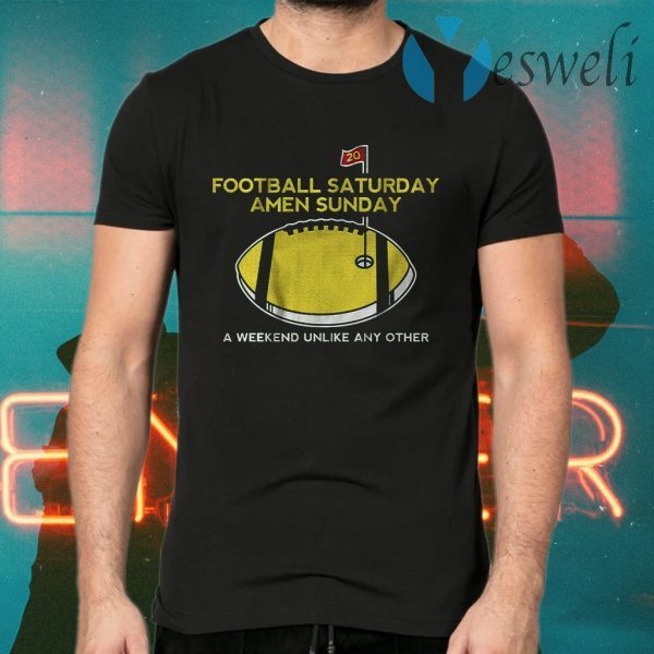 Football saturday amen sunday T-Shirts