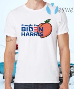 Georgia For Biden Harris Peach T-Shirts