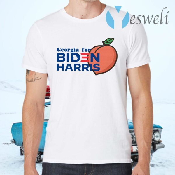 Georgia For Biden Harris Peach T-Shirts
