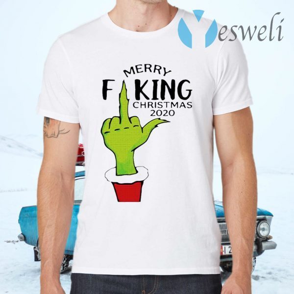 Grinch hand Merry Fucking Christmas 2020 T-Shirts