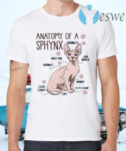 Hairless Sphynx Cat Anatomy Cat with No Hair Perfect Paw Cat Lover Gift T-Shirts