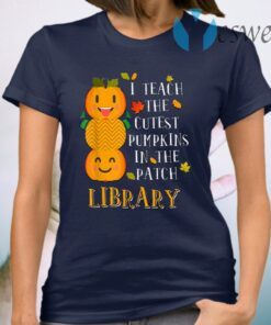 Hot Halloween Teacher I Teach Cutest Pumpkins Library T-Shirt