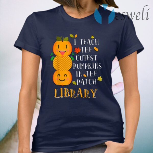 Hot Halloween Teacher I Teach Cutest Pumpkins Library T-Shirt