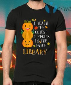 Hot Halloween Teacher I Teach Cutest Pumpkins Library T-Shirts