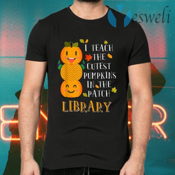 Hot Halloween Teacher I Teach Cutest Pumpkins Library T-Shirts