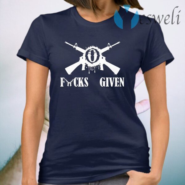 Hunting Gun 0 Fucks Given T-Shirt