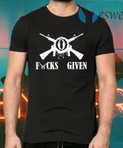 Hunting Gun 0 Fucks Given T-Shirts