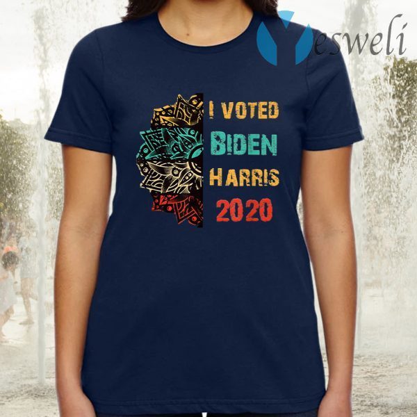 I Voted - Biden Harris 2020 vintage retro Gifts T-Shirt