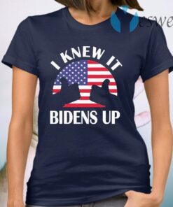 I knew it bidens up pro biden 2020 american flag election T-Shirt