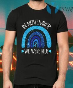 In November We Wear Blue Rainbow Diabetes Awareness Gifts T-Shirts