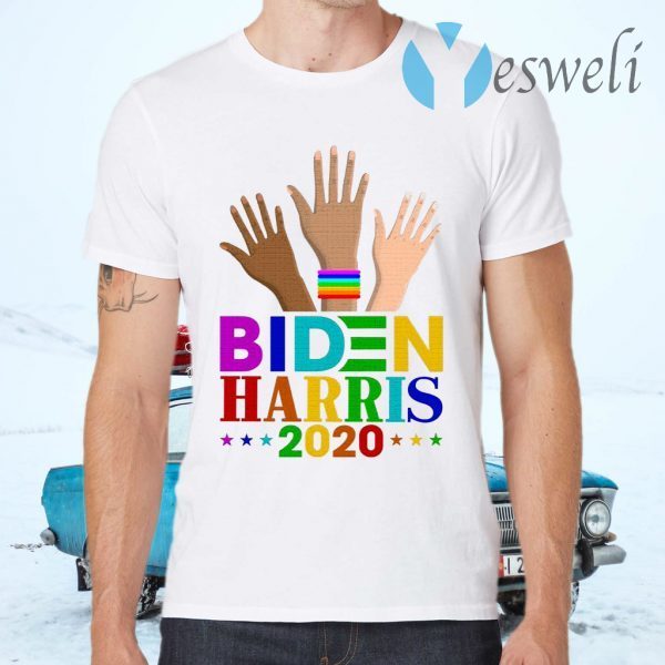 Joe Biden Kamala Harris LGBT Rainbow Hands Up 2020 T-Shirts