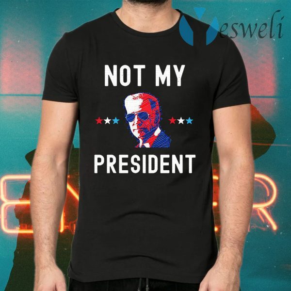 Joe Biden Not My President Black T-Shirts