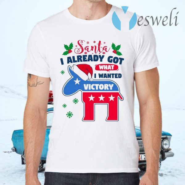 Joe Biden Santa I Already Got What I Wanted Vote Democrat Wins Christmas 2020 T-Shirts