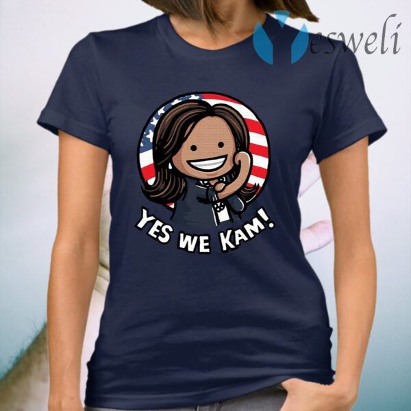 Kamala Harris Strong Girl Yes We Kam American flag T-Shirt