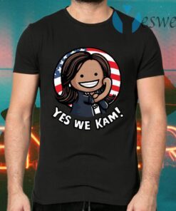 Kamala Harris Strong Girl Yes We Kam American flag T-Shirts