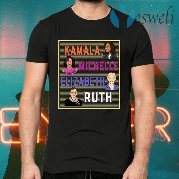 Kamala Michelle Elizabeth Ruth Portrait T-Shirts